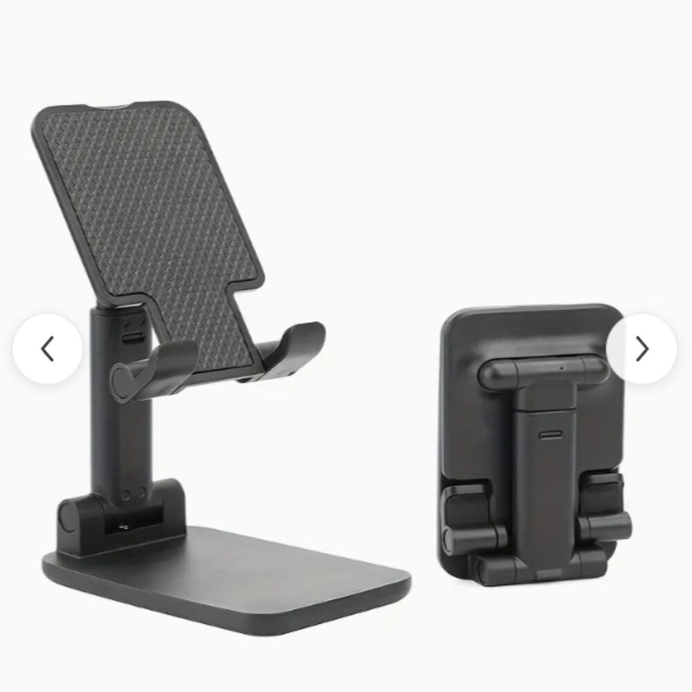 Be hands free. Folding desktop display. Phone or iPad holder. (Black)